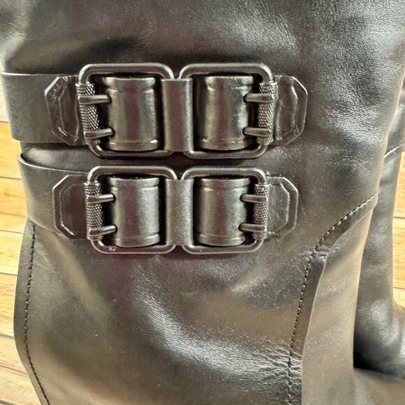 Vera Wang Womens Black Leather Rebel Rahda High Heel Ankle Boots 9M - Picture 10 of 11